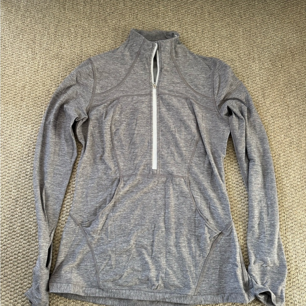 lululemon athletica Heathered Gray Quarter-Zip Sweatshirt